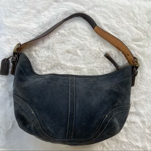 Coach blue suede purse